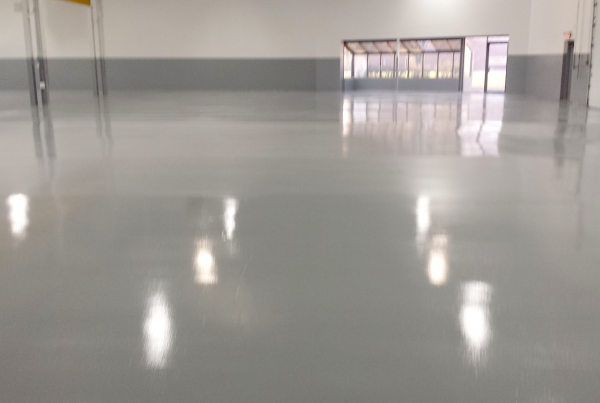 Epoxy Floor with Data on Walls and Finished